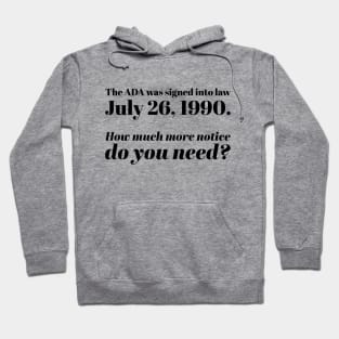 ADA Anniversary Notice (Black) Hoodie